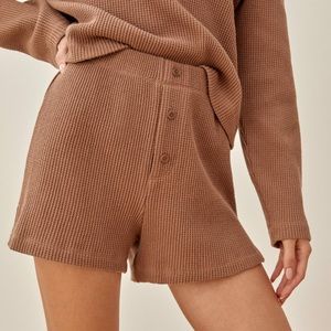 REFORMATION Dixon Waffle Knit
Toffee Brown Shorts